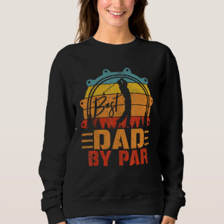 Sudadera Retro Best Dad By Par  Golf Player Papa Fathers Da