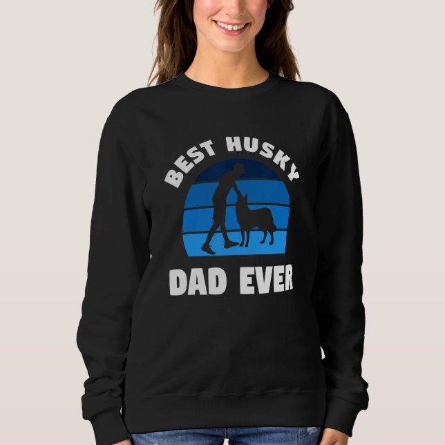 Sudadera Retro Best Husky Dad Ever Siberian Huskies 1 (Anverso)