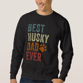 Sudadera Retro Best Husky Dad Ever Siberian Husky Papa Fath