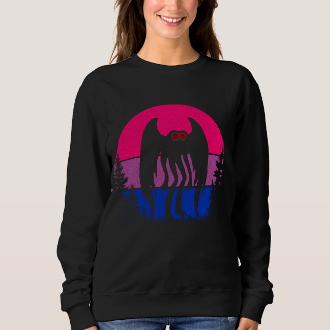 Sudadera Retro Bi Mothman Bisexual Punto de Orgullo Agradab (Anverso)