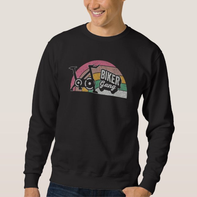 Sudadera Retro Biker Gang   Spin Saying Gym Workout Spinnin (Anverso)