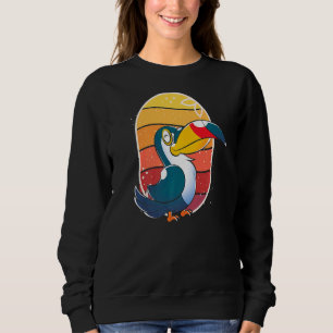 Sudadera Retro Bird Rainforest Animal Tropical Bird Toucan