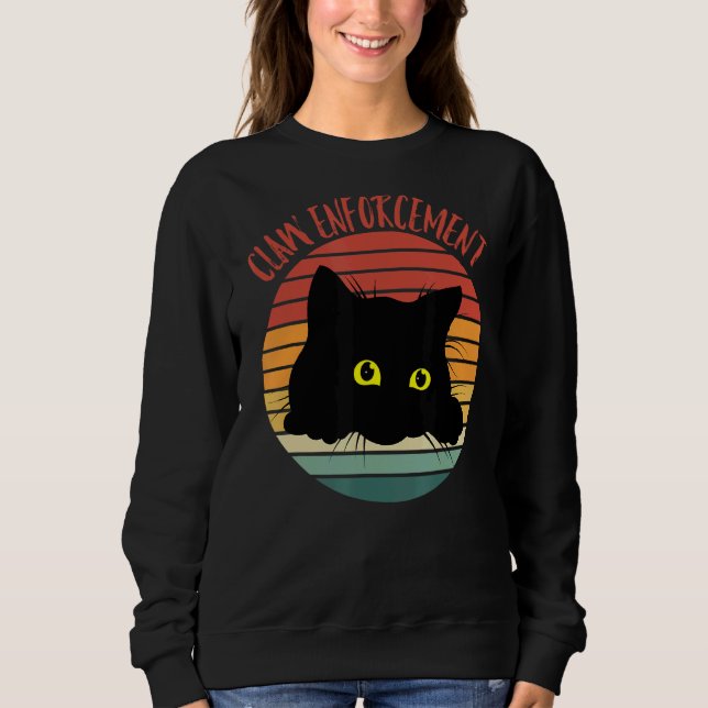 Sudadera Retro Black Cat Claw (Anverso)