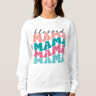 Sudadera Retro Blessed Mama Sweatshirt