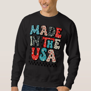 Sudadera Retro Boho Hizo En Eeuu Feliz 4 De Julio Patri
