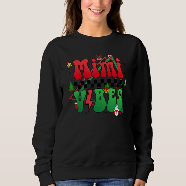 Sudadera Retro Boho Style Mimi Vibes Christmas (Anverso)