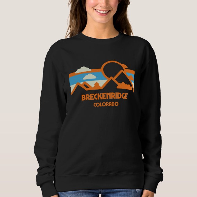 Sudadera Retro Breckenridge Colorado Mountain Range Sunset (Anverso)