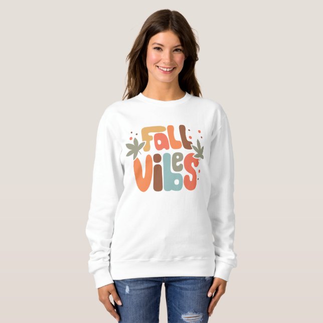 Sudadera Retro Caer Vibes Floral Moderna (Anverso completo)