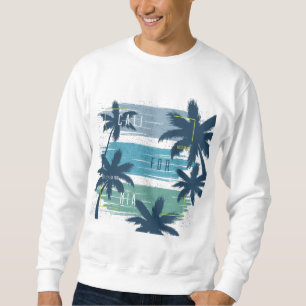 Sudadera Retro California Palm Tree- Beach Sunset Aestética