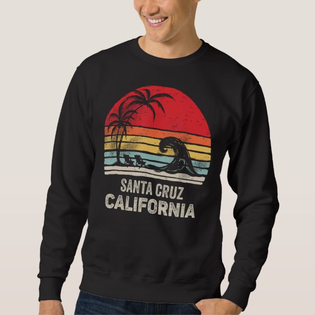 Sudadera Retro California Santa Cruz Beach Shirf Surf Vinta (Anverso)