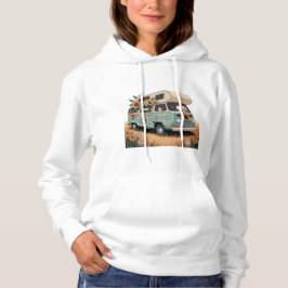 Sudadera Retro Camper Van Hoodie – Boho Hippie Adventure 
