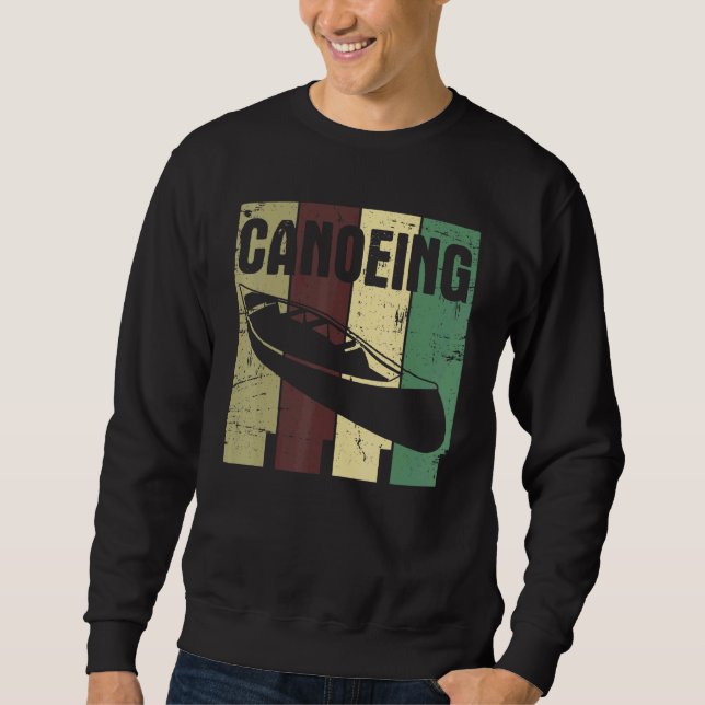 Sudadera Retro Canoeing Paddle Paddling Canoeist Kayak Kaya (Anverso)