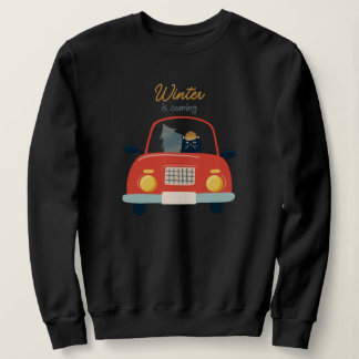 Sudadera Retro Cat Driving Funny Classic Style Winter