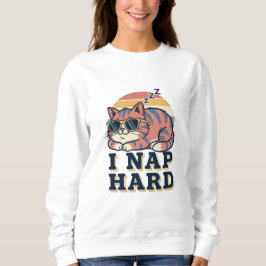 Sudadera Retro Cat Nap Quote Women’s Sweatshirt