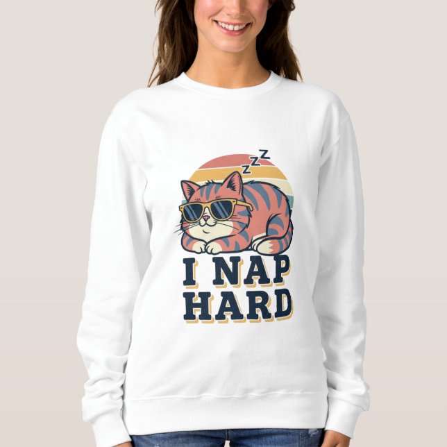 Sudadera Retro Cat Nap Quote Women’s Sweatshirt (Anverso)