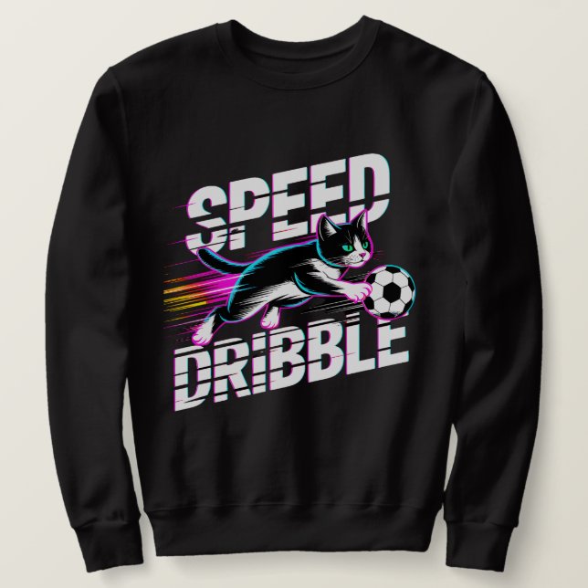 Sudadera Retro Cat Soccer - Birthday Gift for Pet Lovers (Anverso del diseño)