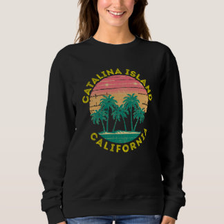 Sudadera Retro Catalina Island Vacation Souvenir Palm Tree
