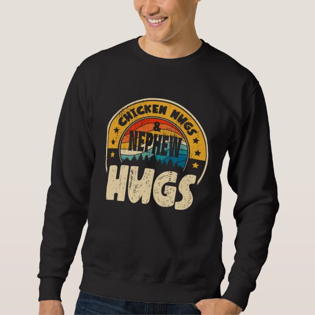 Sudadera Retro Chicken Nugs Nuggets Foodies  Nephew Hugs (Anverso)