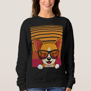 Sudadera Retro Chihuahua Perro Gafas de sol Playa Aloha