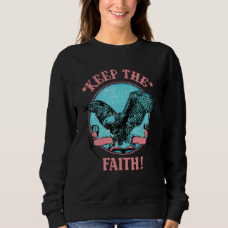 Sudadera Retro Christian Eagle Keep The Faith Bible Verse R