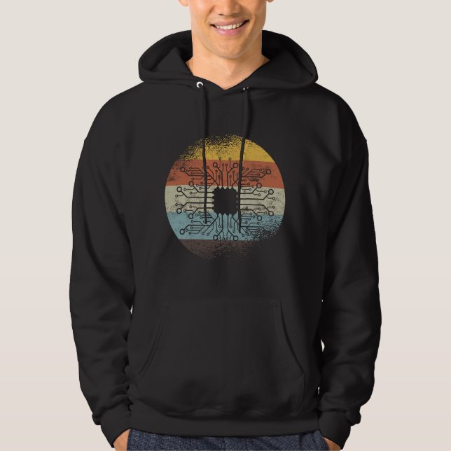 Sudadera Retro Circuit Board Electronic Engineer Electricia (Anverso)