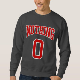 Sudadera Retro College Blanco Rojo Nada Negro Nada Deporte 