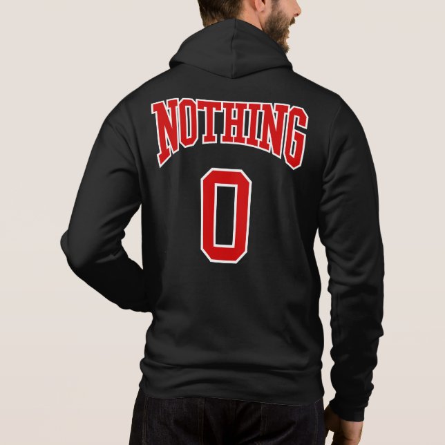 Sudadera Retro College Blanco Rojo Nada Negro Nada Deporte  (Reverso)