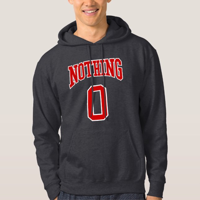Sudadera Retro College Blanco Rojo Nada Negro Nada Deporte  (Anverso)