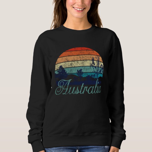Sudadera Retro Color Distressed Australia Travel Camper (Anverso)