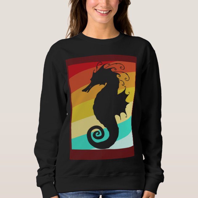 Sudadera Retro Colorful Seahorse (Anverso)