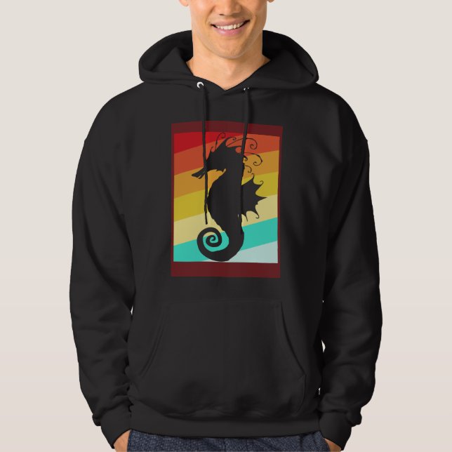 Sudadera Retro Colorful Seahorse (Anverso)