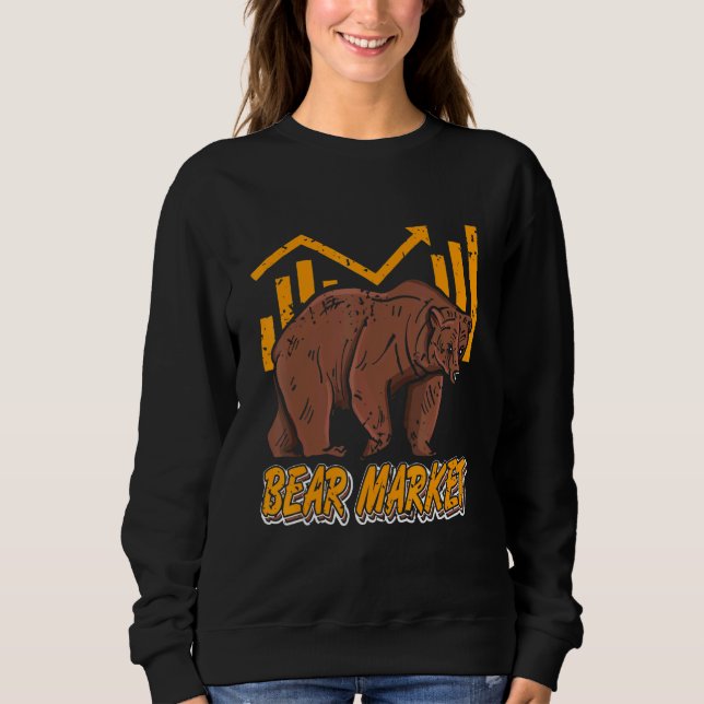 Sudadera Retro Cool Bear Market Stock Crypto Investor Prese (Anverso)