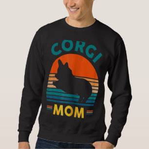 Sudadera Retro Corgi Mom Perro Madre Mascota Propietario Vi