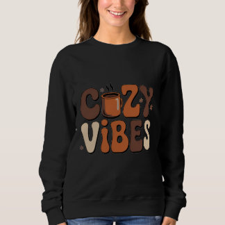 Sudadera Retro Cozy Vibes Winter Groovy Typography T-Shirt