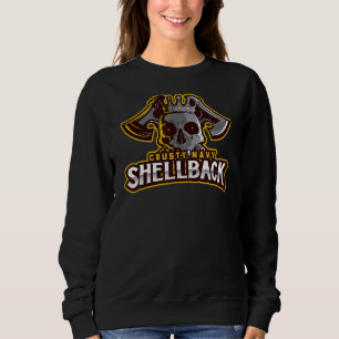 Sudadera Retro Crusty Navy Shellback Defender Del Profundo