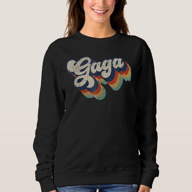 Sudadera Retro Cute Gaga Grandma Best Gaga Ever Mother's Da (Anverso)