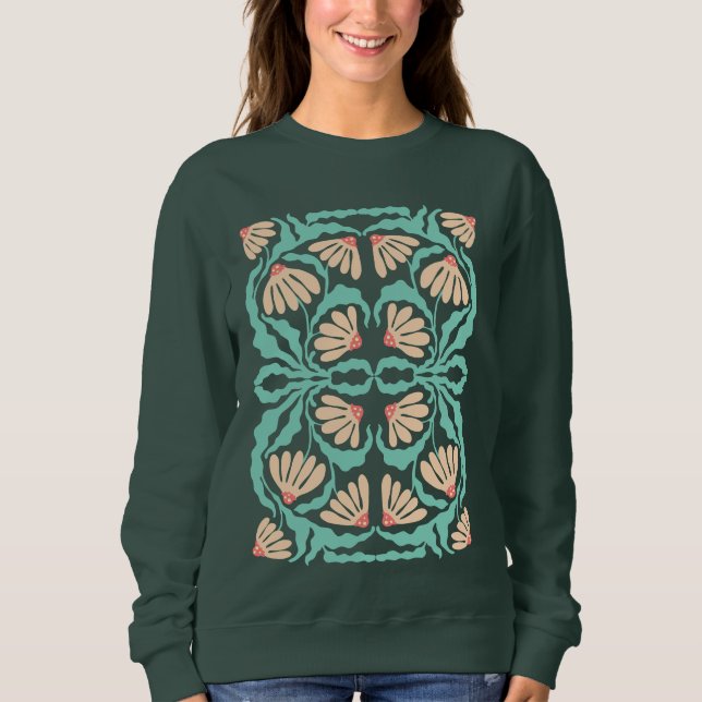 Sudadera Retro Daisies Birth Flower April (Anverso)