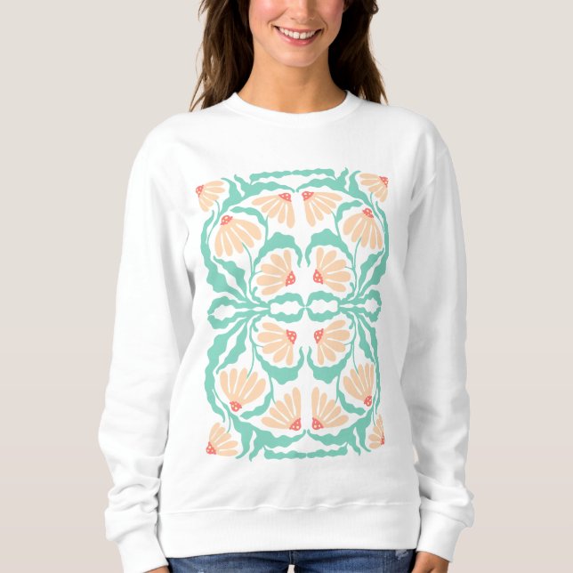Sudadera Retro Daisies Birth Flower April (Anverso)