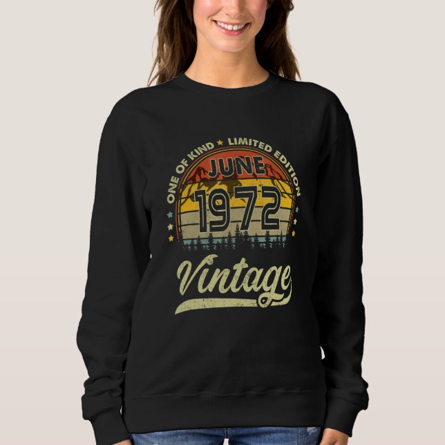 Sudadera Retro De 50 Años Nacido En Junio De 1997 (Anverso)