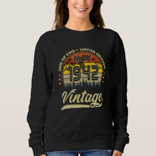 Sudadera Retro De 80 Años Nacido En Mayo De 1942
