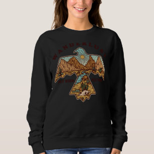 Sudadera Retro de cosecha de vintage Wanderlust Volar alto