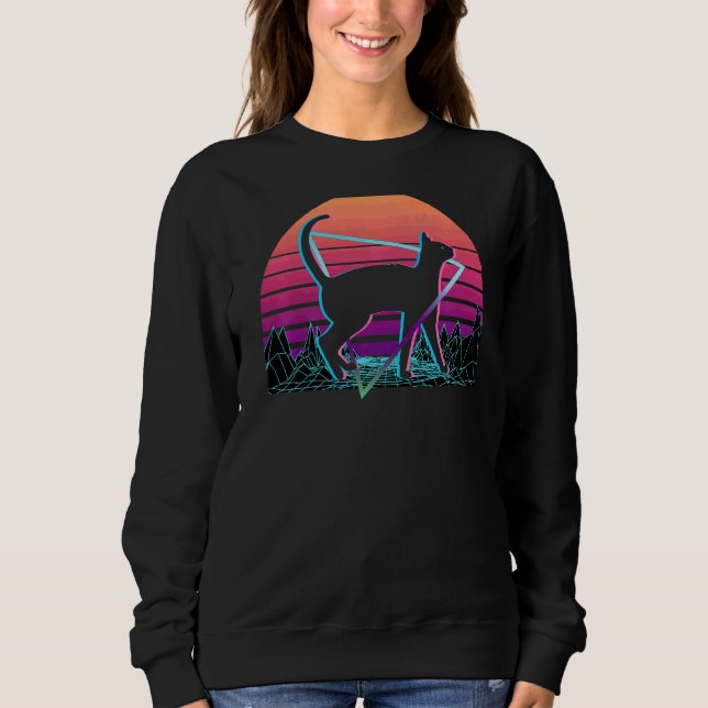 Sudadera Retro de gato siamés (Anverso)