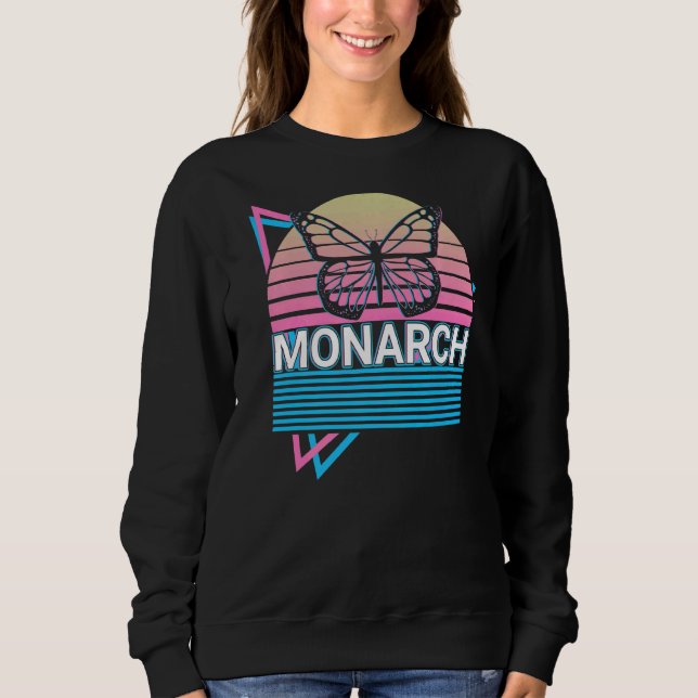Sudadera Retro de mariposa monarca (Anverso)
