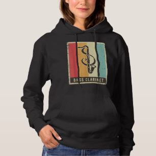 Sudadera Retro de música del jugador de Bass Clarinet2 vint