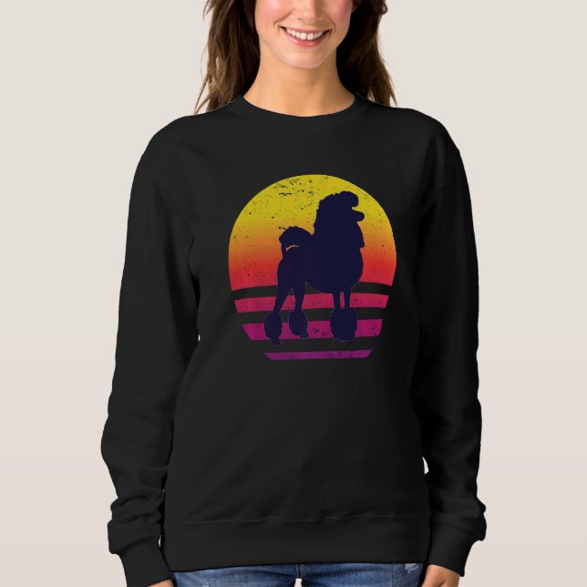 Sudadera Retro de perro caniche 13 (Anverso)