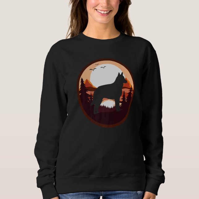 Sudadera Retro de perro de ganado bovino australiano Heeler (Anverso)