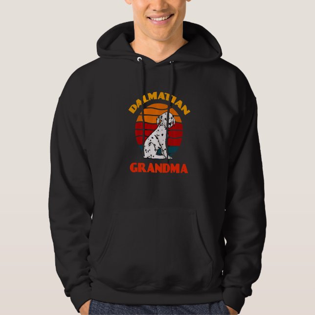 Sudadera Retro de perro en el día de la abuela dálmata (Anverso)
