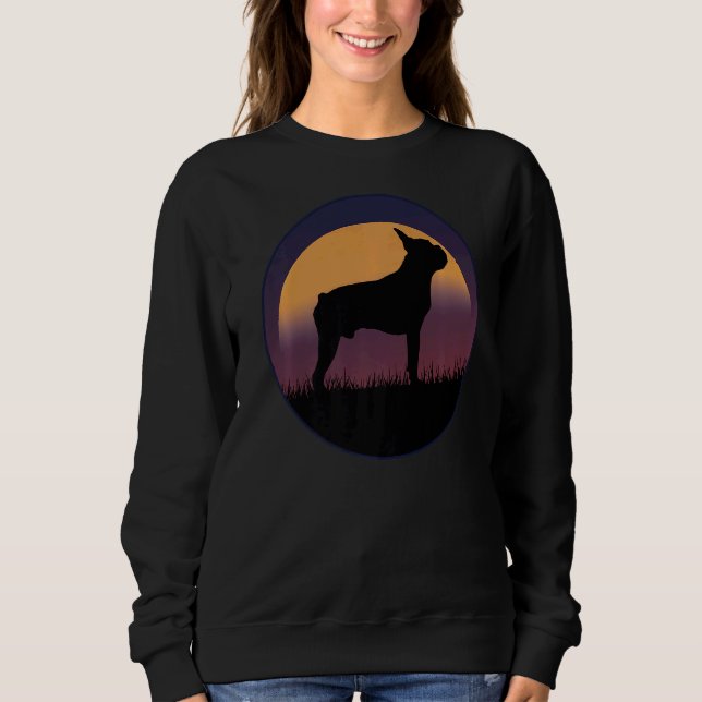 Sudadera Retro de Perro Terrier de Boston (Anverso)