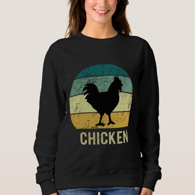 Sudadera Retro De Pollo Vintage (Anverso)