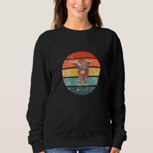 Sudadera Retro de vaca Highland de Escocia
